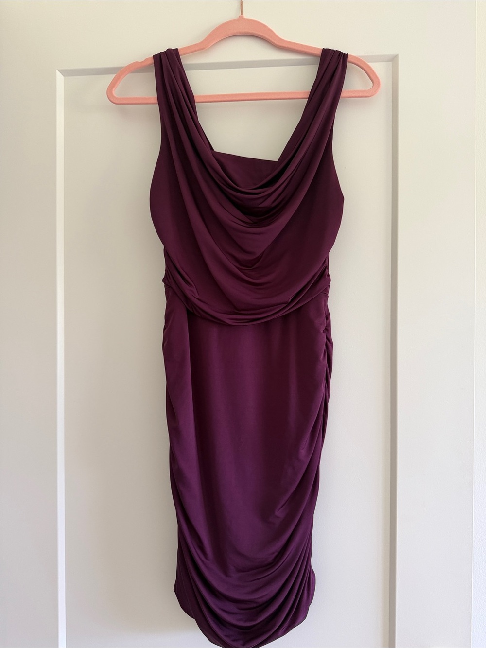 Forever 21 Draped Cowl Midi Dress in Plum